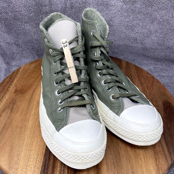 Converse Chuck 70 Counter Climate Hi Men’s 8 Green Leather Lined Sneakers Shoes - Picture 9 of 9